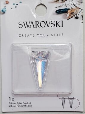 Swarovski DIY Iridescent 28 mm AB Spike Pendant